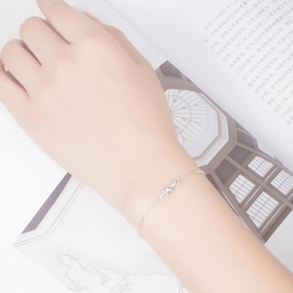 【43小舖】925純銀 可愛貓咪 小貓造型 手鍊｜S925｜純銀｜手環｜手鏈｜手飾｜飾品｜銀飾｜送拭銀布-細節圖3