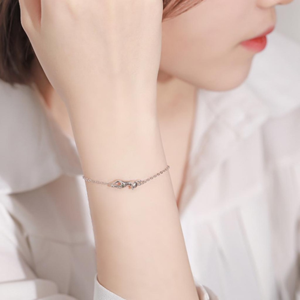 【43小舖】925純銀 可愛貓咪 小貓造型 手鍊｜S925｜純銀｜手環｜手鏈｜手飾｜飾品｜銀飾｜送拭銀布-細節圖4