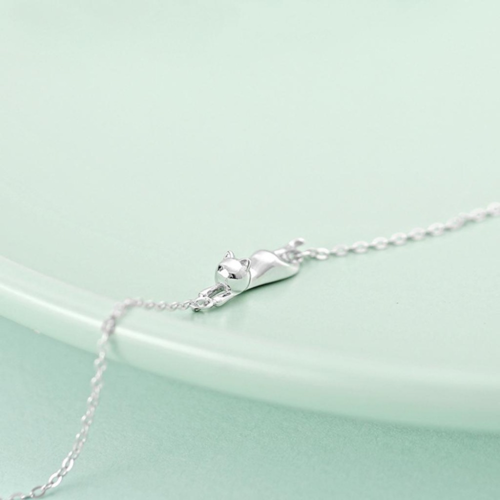 【43小舖】925純銀 可愛貓咪 小貓造型 手鍊｜S925｜純銀｜手環｜手鏈｜手飾｜飾品｜銀飾｜送拭銀布-細節圖6