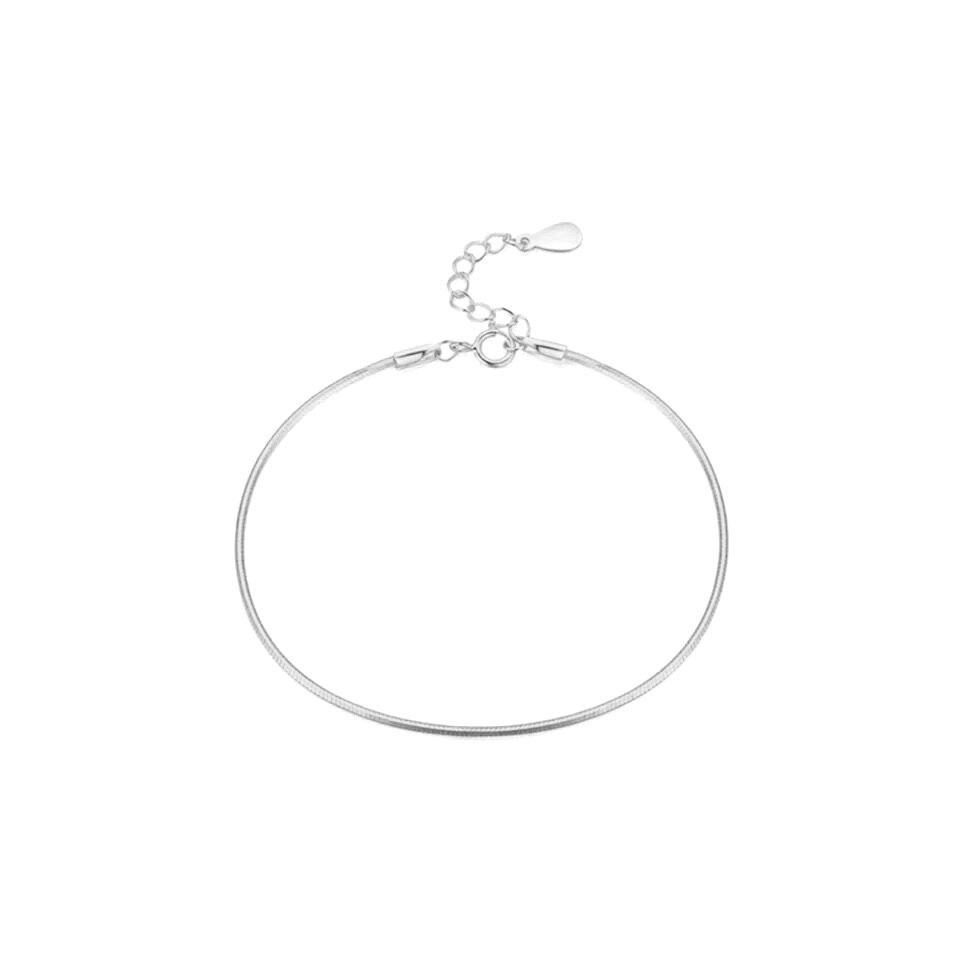 【43小舖】925純銀 極細 蛇骨鍊 手鍊｜S925｜通體純銀｜手環｜手飾｜蛇骨鏈｜飾品｜銀飾｜送拭銀布-細節圖2