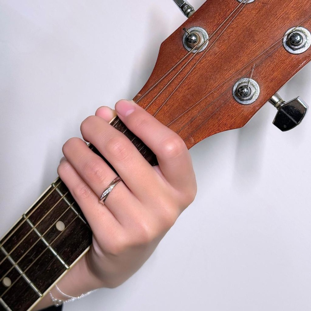 【43小舖】999足銀 鑲鑽鋯石 共度愛河 可調式 戒指｜S999｜通體純銀｜純銀｜開口戒｜情侶戒｜對戒｜飾品｜送拭銀布-細節圖4