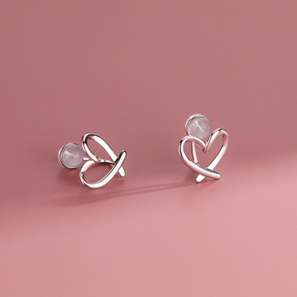 【43小舖】925純銀 愛心線條 鏤空心形 耳夾｜S925｜通體純銀｜耳環｜耳飾｜飾品｜銀飾｜送拭銀布-細節圖8