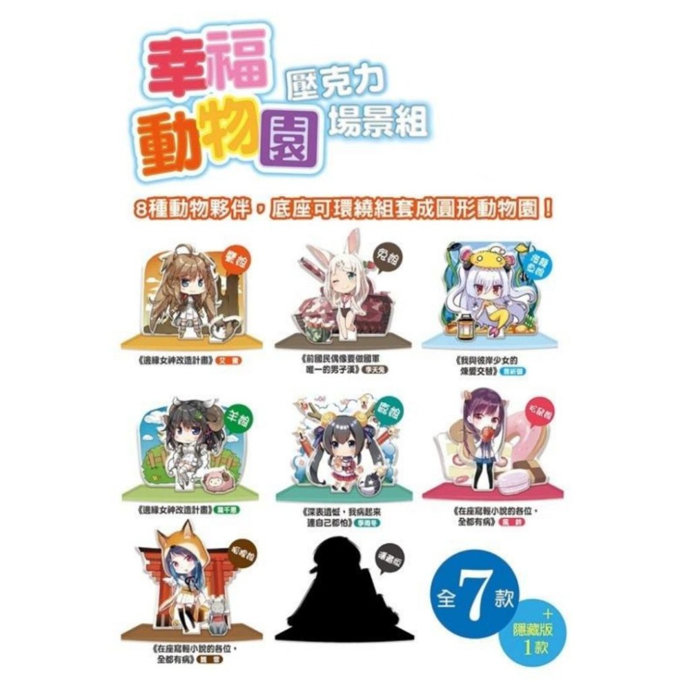 【43小舖】尖端 幸福動物園 壓克力場景組 立牌 會場限定｜漫展 盒玩 ｜ 在座寫輕小說 ｜ 邊緣女神 ｜ 深表遺憾-細節圖9