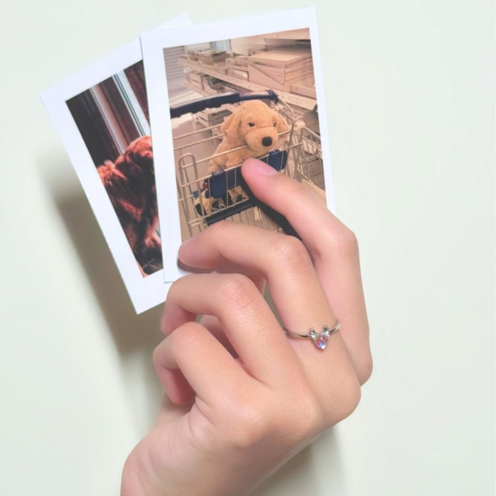 【43小舖】925純銀 一鹿有你 月光石 馴鹿造型 可調式 戒指｜S925｜通體純銀｜開口戒｜聖誕節｜飾品｜送拭銀布-細節圖5