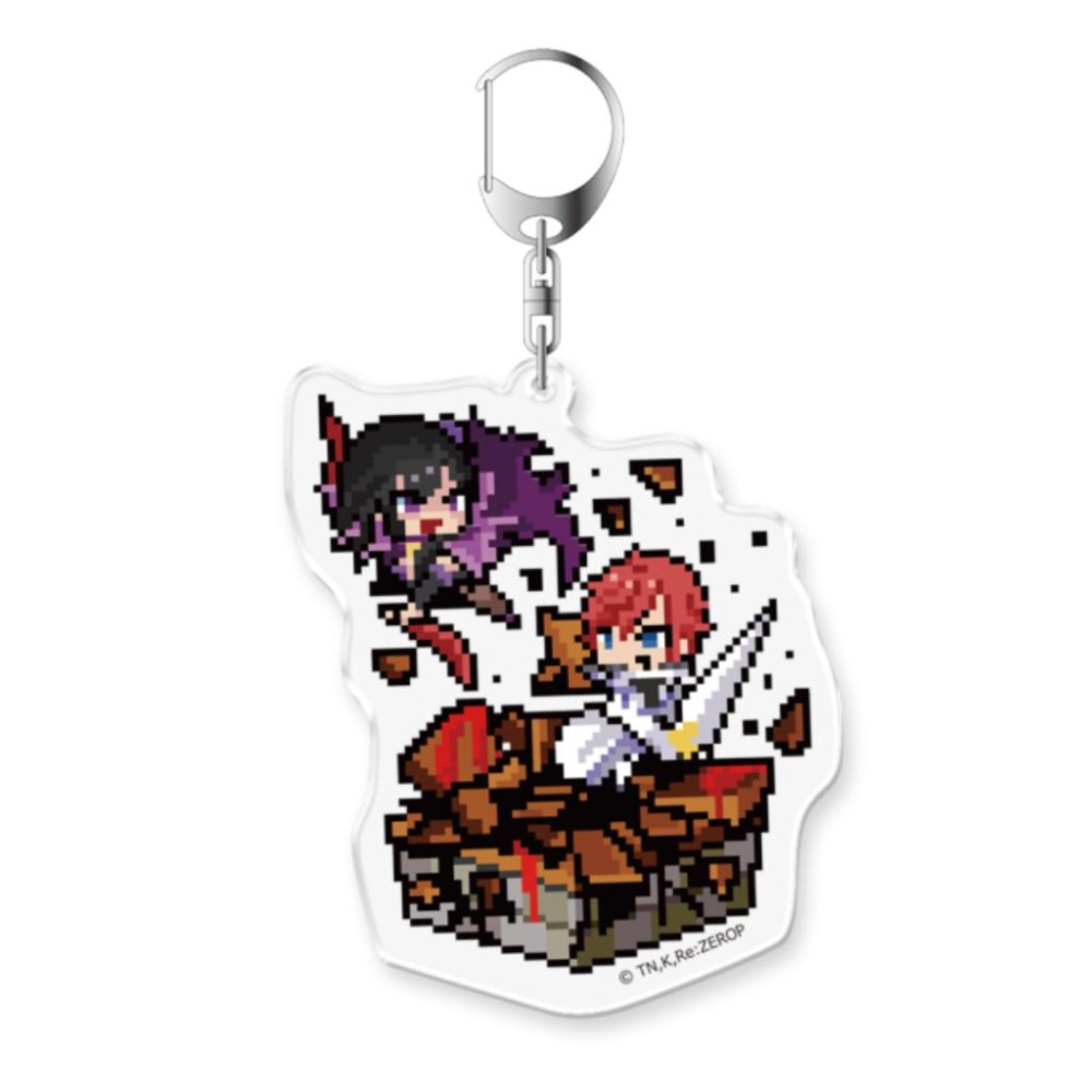 【43小舖】 Re:從零開始的異世界生活 點陣圖 像素風 壓克力 吊飾 鑰匙圈 日版｜RE｜從零開始｜菜月昴｜萊因哈魯特-細節圖3
