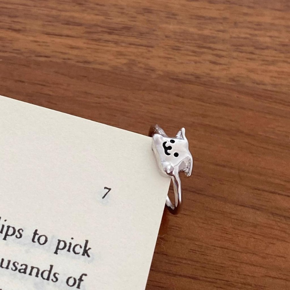 【43小舖】925純銀 可愛小狗狗 狗勾造型 戒指｜S925｜通體純銀｜開口戒｜飾品｜銀飾｜送拭銀布-細節圖8