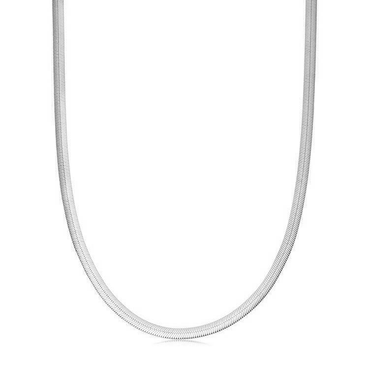 【43小舖】925純銀 蛇骨鍊 扁蛇鍊 刀片鍊 項鍊｜S925｜通體純銀｜頸鍊｜蛇骨鏈｜扁蛇鏈 ｜飾品｜銀飾｜送拭銀布-細節圖2