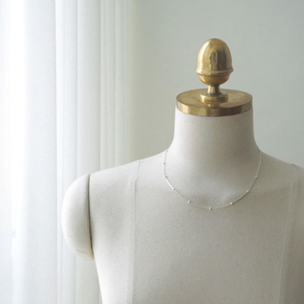 【43小舖】925純銀 圓珠蛇骨鍊 項鍊｜S925｜通體純銀｜頸鍊｜蛇骨鏈｜飾品｜銀飾｜送拭銀布-細節圖5