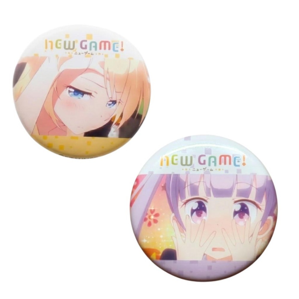 【43小舖】NEW GAME 涼風青葉 八神光 胸章 兩入組 日版｜芳文社｜NEW GAME!!｜徽章-細節圖2