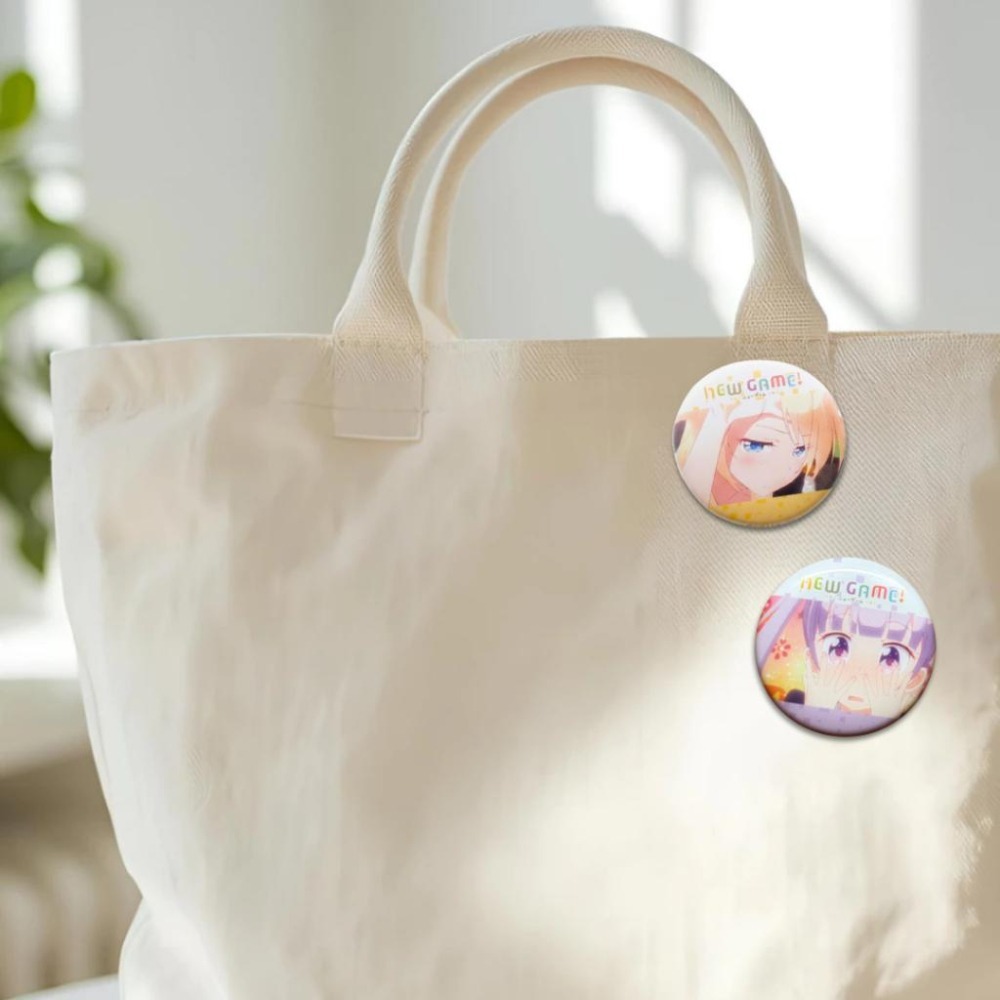 【43小舖】NEW GAME 涼風青葉 八神光 胸章 兩入組 日版｜芳文社｜NEW GAME!!｜徽章-細節圖3