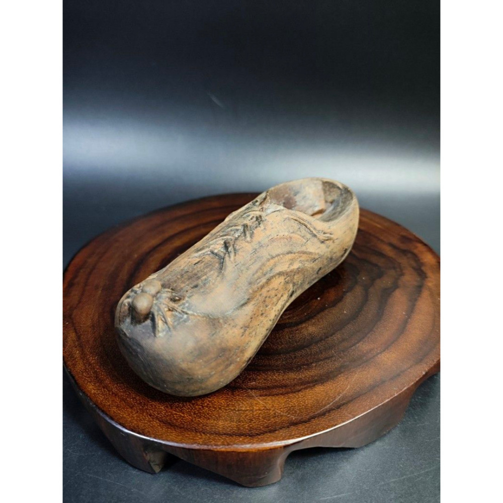 早期國外老木雕 - 實木鞋雕（實木/鄉村/木雕/藝術/古董/擺件/收藏/展示)-細節圖4