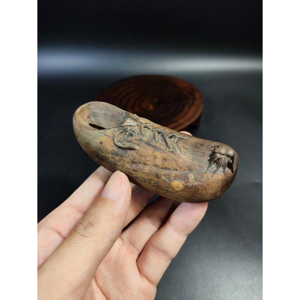 早期國外老木雕 - 實木鞋雕（實木/鄉村/木雕/藝術/古董/擺件/收藏/展示)-細節圖8