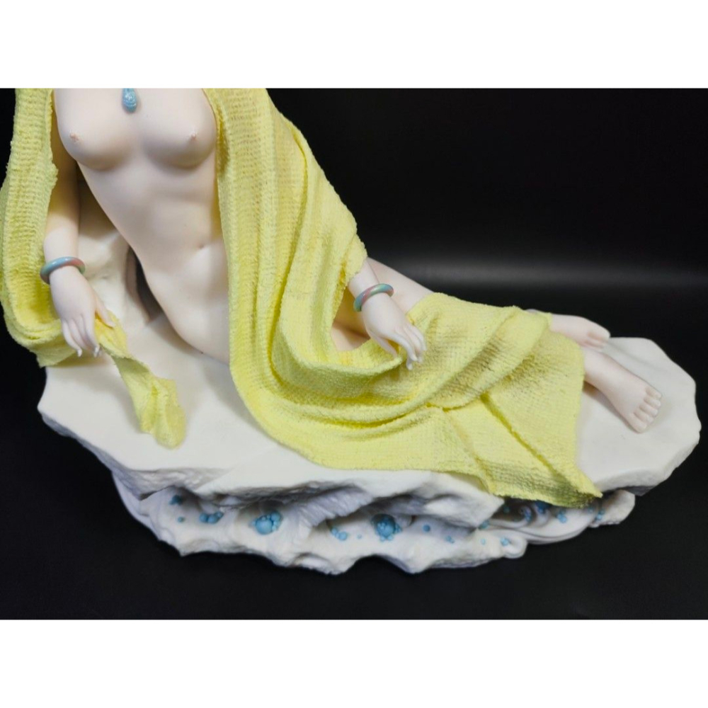 早期德化陶瓷- 山花女體雕塑仕女藝術品（名家：鄭雄文）#01（古董/收藏/神像/佛像/陶瓷/精品/收藏/擺飾/銅爐/香爐-細節圖8