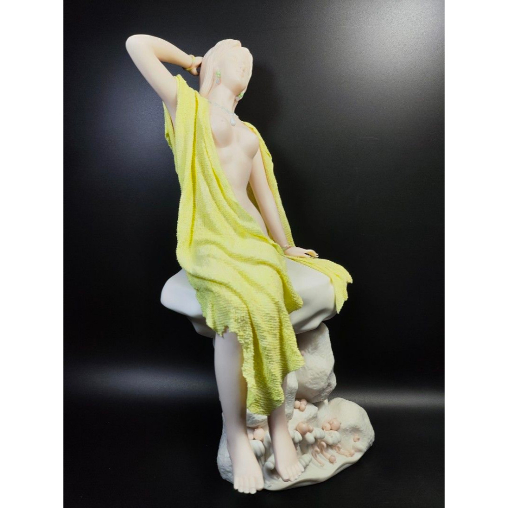 早期德化陶瓷- 山花女體雕塑仕女藝術品（名家：鄭雄文）#02（古董/收藏/神像/佛像/陶瓷/精品/收藏/擺飾/銅爐/香爐-細節圖2