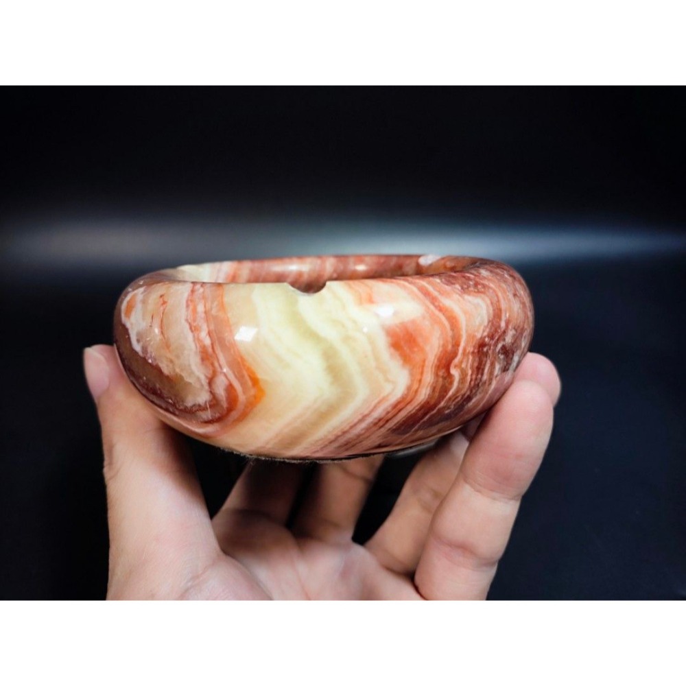 早期外銷精品-大理石煙灰缸（茶葉罐/錫罐/茶葉/茶壺/罐子/古董/銅雕/擺飾/茶道/收藏/茶具/銅器/清末民初)-細節圖7