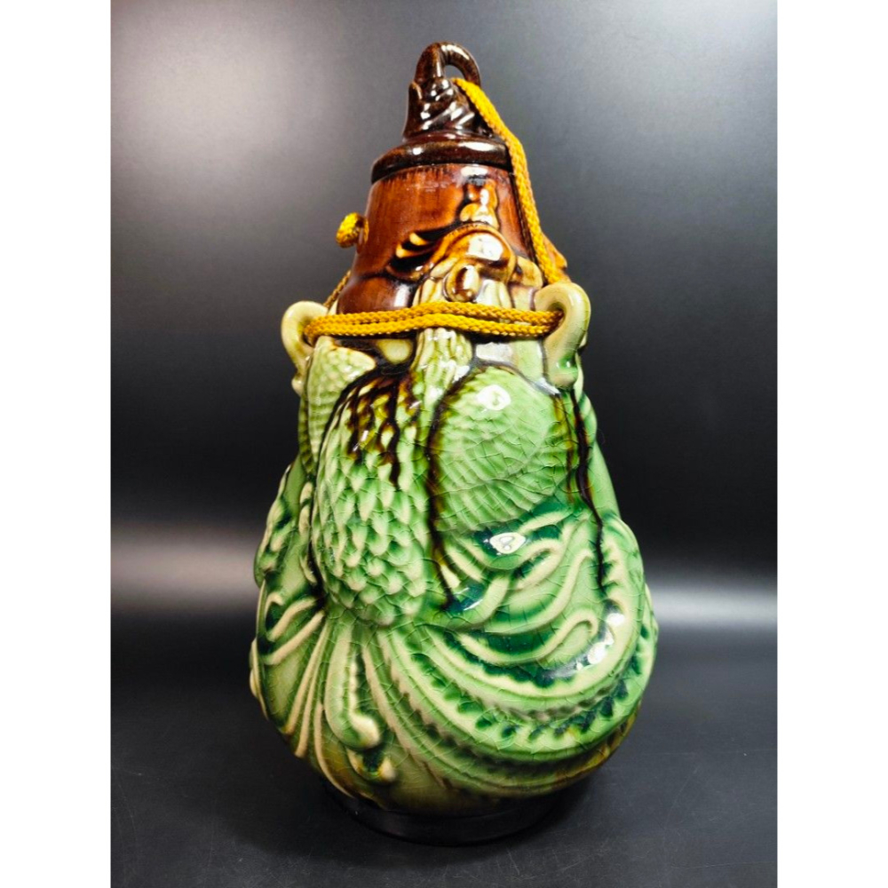 早期中國古陶-龍鳳茶倉（劉記出品）（台灣官窯/古董/茶葉/茶壺/紫砂/官窯/老物/老件/收藏/擺飾/經典/陶藝/藝品/藝-細節圖3