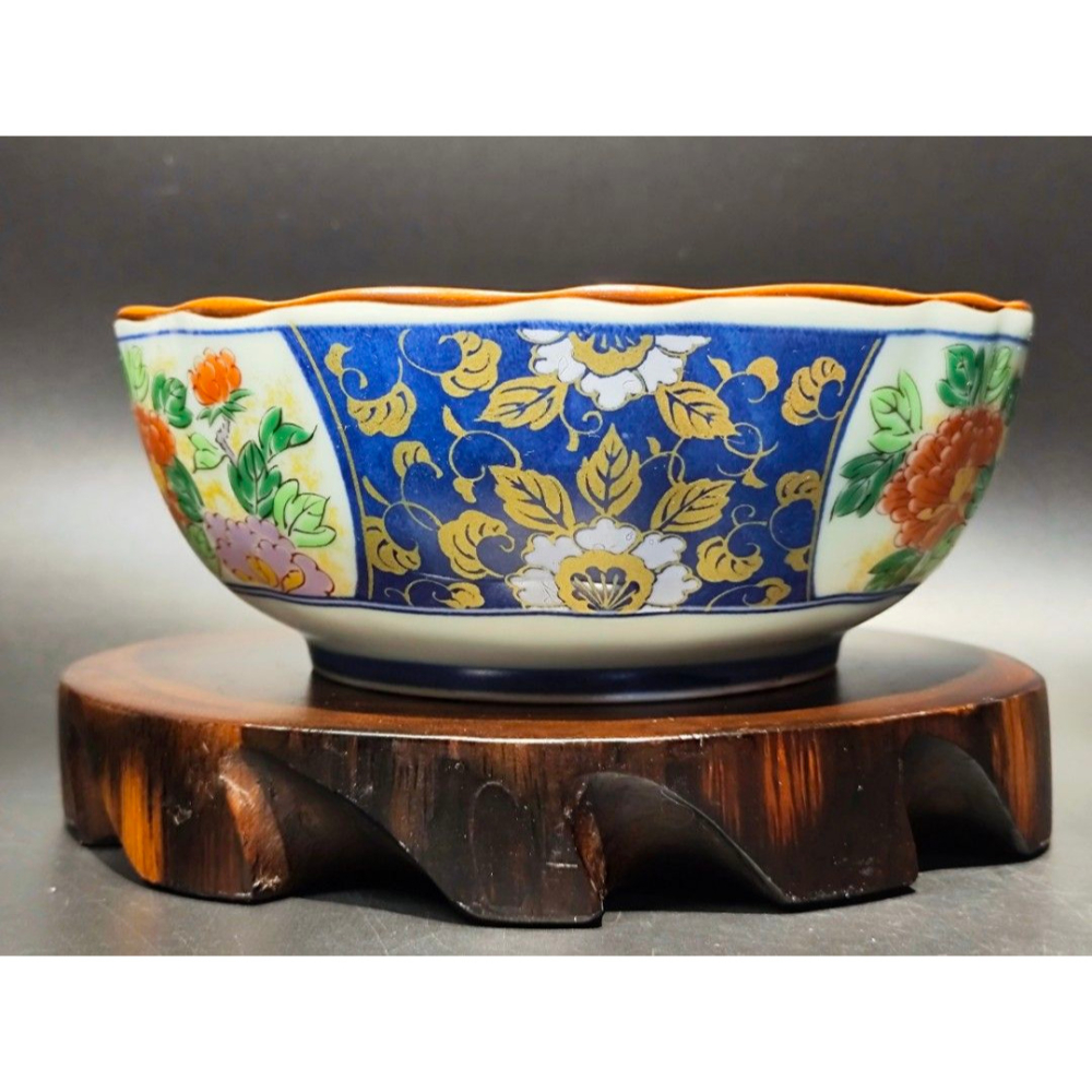 早期日本有田燒 - 昭和古伊萬里小缽夢彩瓷器#02（ 磁器/瓷器/陶器/手工窯/手工/擺飾/器皿/餐盤/碗/盤子）-細節圖3