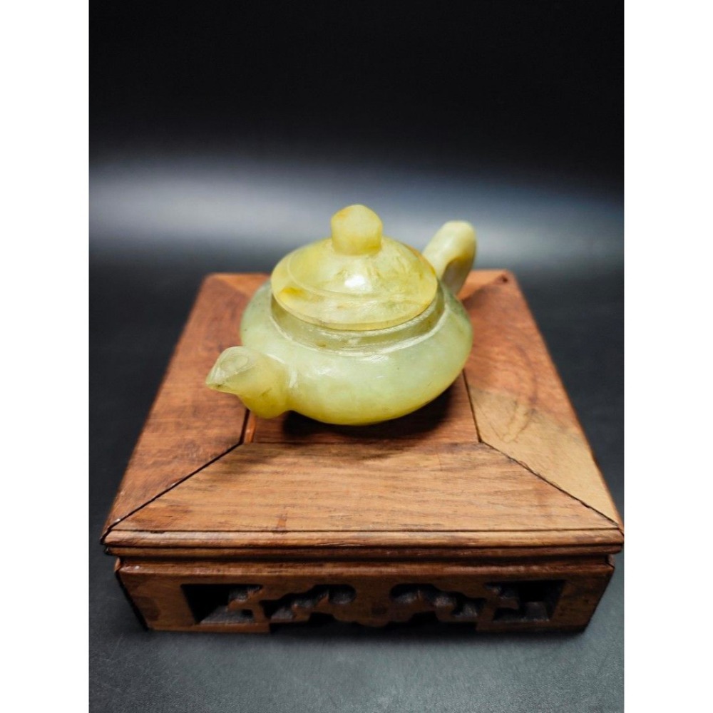 天然玉石 - 緬甸冰糯飄花玉壺擺件/把件#03（招財/黃水晶/白水晶/收藏/水晶/鈦金/手排/手鍊/玉石）-細節圖8