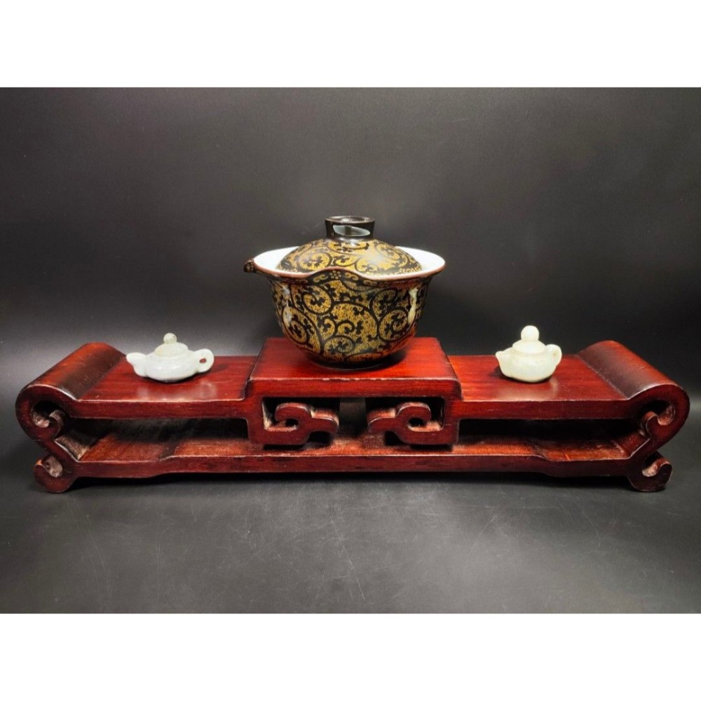 早期紅木雕 - 紅木展示架/供奉架#04（木雕/藝術/古董/擺件/收藏/展示/佛像/神像/元寶/布袋)-細節圖7