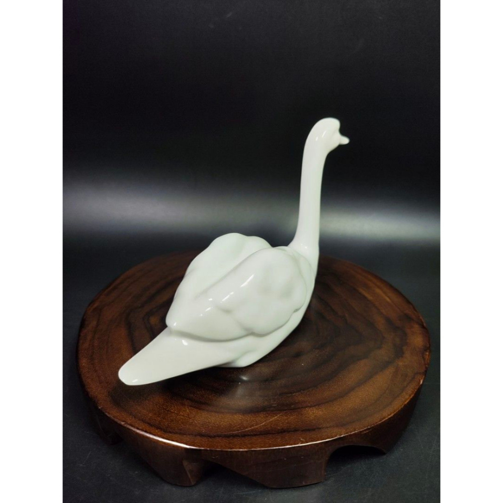 早期西洋陶瓷老件 - 西班牙復古天鵝雕像#01（飾品/古董/銅雕/收藏/銅爐/香爐/銅器/擺飾/珍藏/明朝/清朝/藝品/-細節圖5