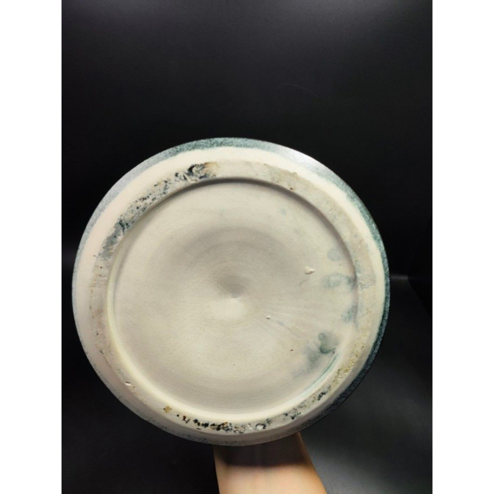 鶯歌陶藝早期件 - 金源成荷花花瓶（落款：金源成）（柴燒/老窯/手工/茶碗/收藏/古董/擺飾/絕品）-細節圖7