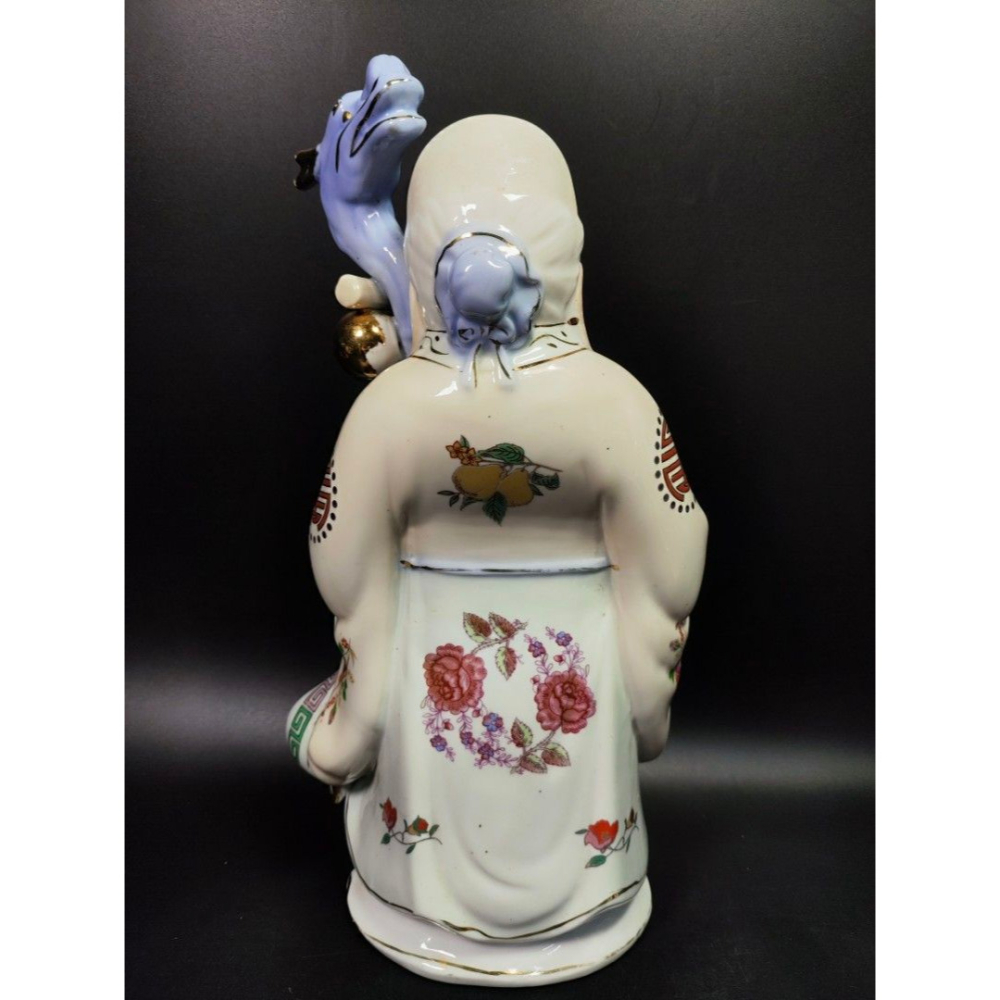 早期粉彩陶瓷孤品 - 大型景德鎮福祿壽三仙（廟宇/人物/侍女/古董/收藏/神像/佛像/陶瓷/精品/收藏/擺飾/銅爐/香爐-細節圖8