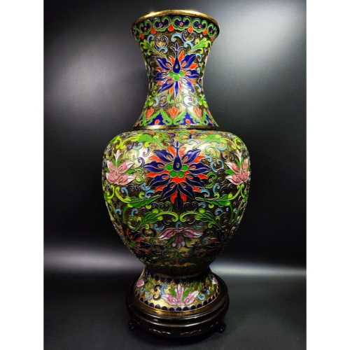 極上装飾】景泰藍（七宝）獅子蓋香炉｜古銅＋七宝細工｜幅13×高さ21cm 極上装飾】景泰藍（七宝）獅子蓋香炉｜古銅＋七宝細工｜幅13×高さ21cm