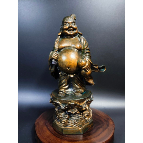 早期樹酯老物- 黃金寶袋彌勒佛#101（陶瓷/瓷器/古董/收藏/神像/佛像