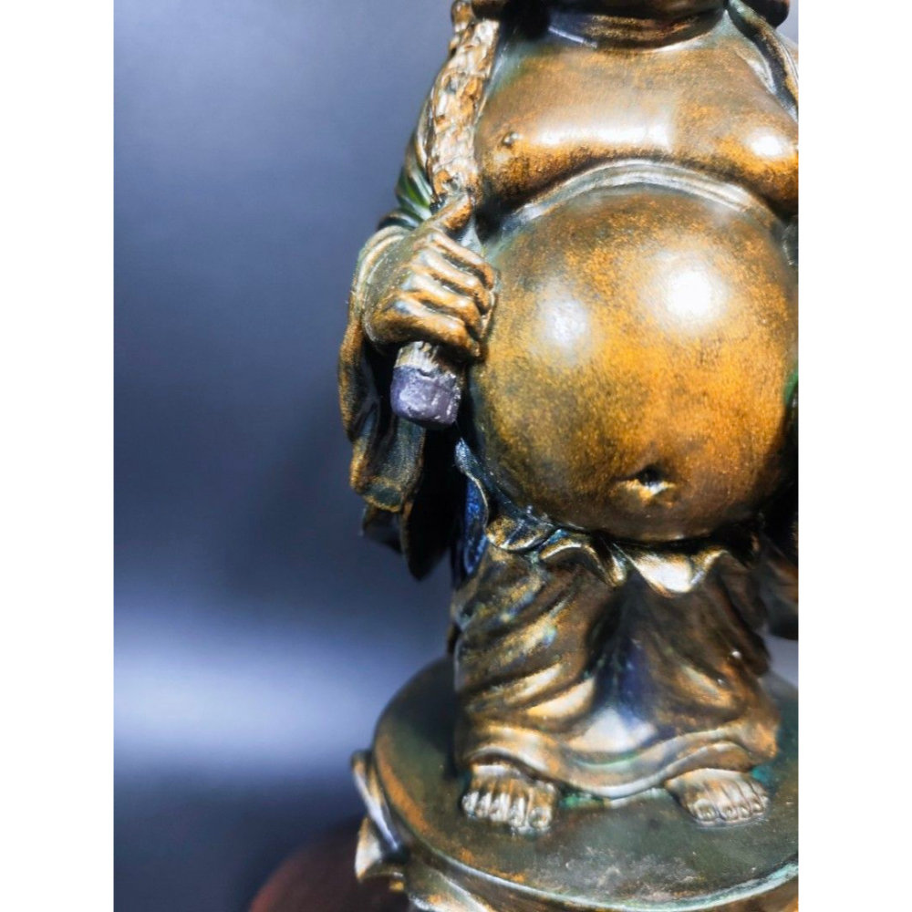 早期樹酯老物- 黃金寶袋彌勒佛#101（陶瓷/瓷器/古董/收藏/神像/佛像