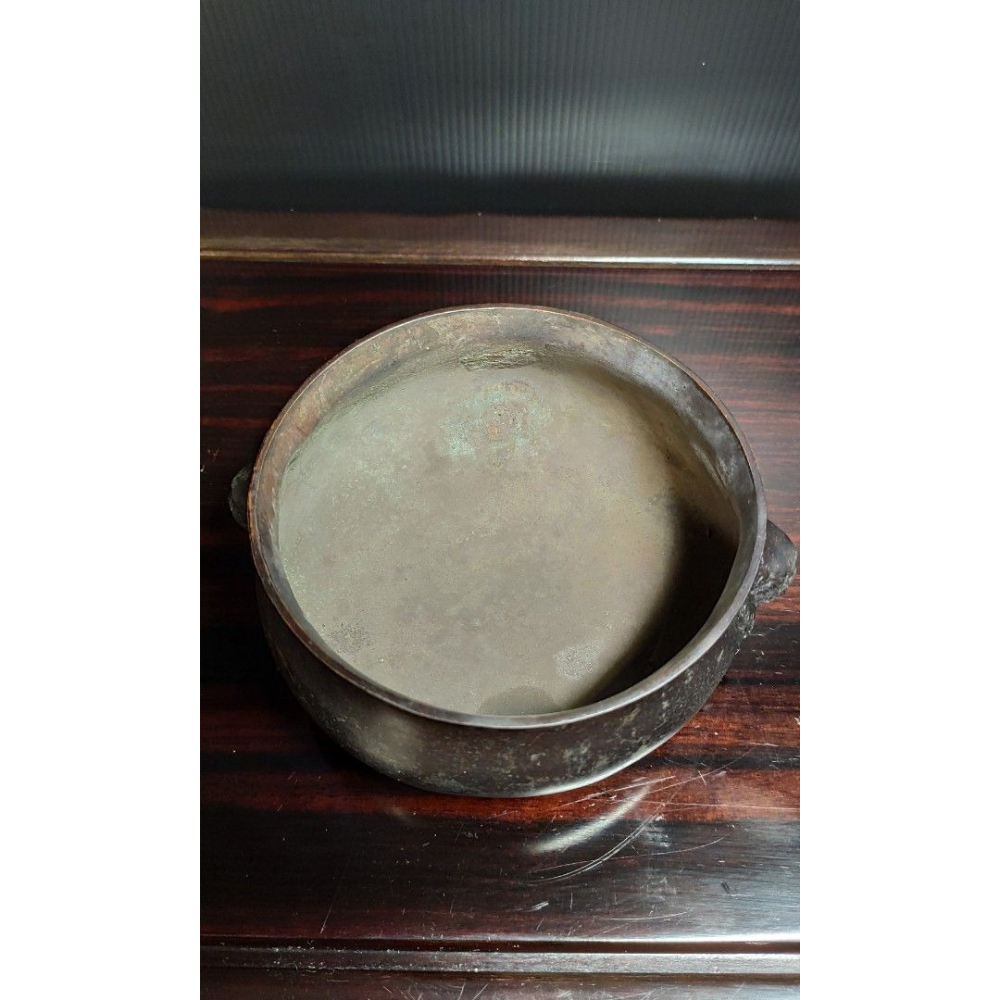 早期宣德爐 - 龍紋虎踞雙獅耳獸面爐#35（古董/銅雕/收藏/銅爐/香爐/銅器/擺飾/珍藏/明朝/清朝/藝品/神像/正德-細節圖4