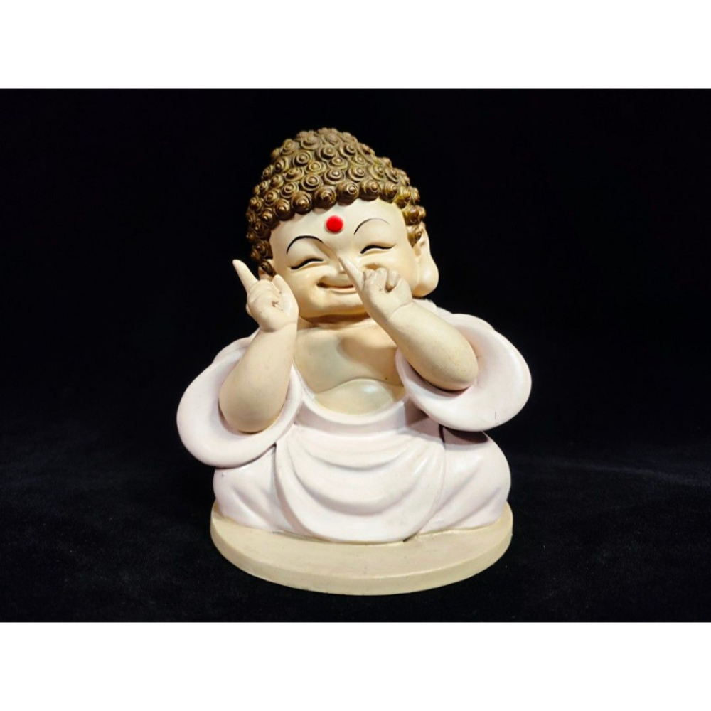 早期樹脂神尊 - 生活如來佛陀（古董/收藏/銅爐/香爐/銅器/擺飾/珍藏/明朝/清朝/藝品）-細節圖2