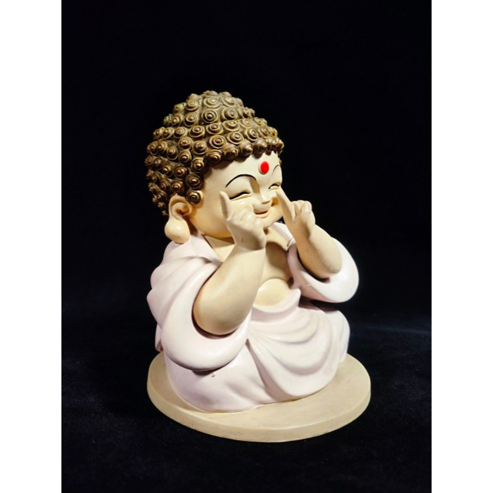 早期樹脂神尊 - 生活如來佛陀（古董/收藏/銅爐/香爐/銅器/擺飾/珍藏/明朝/清朝/藝品）-細節圖3