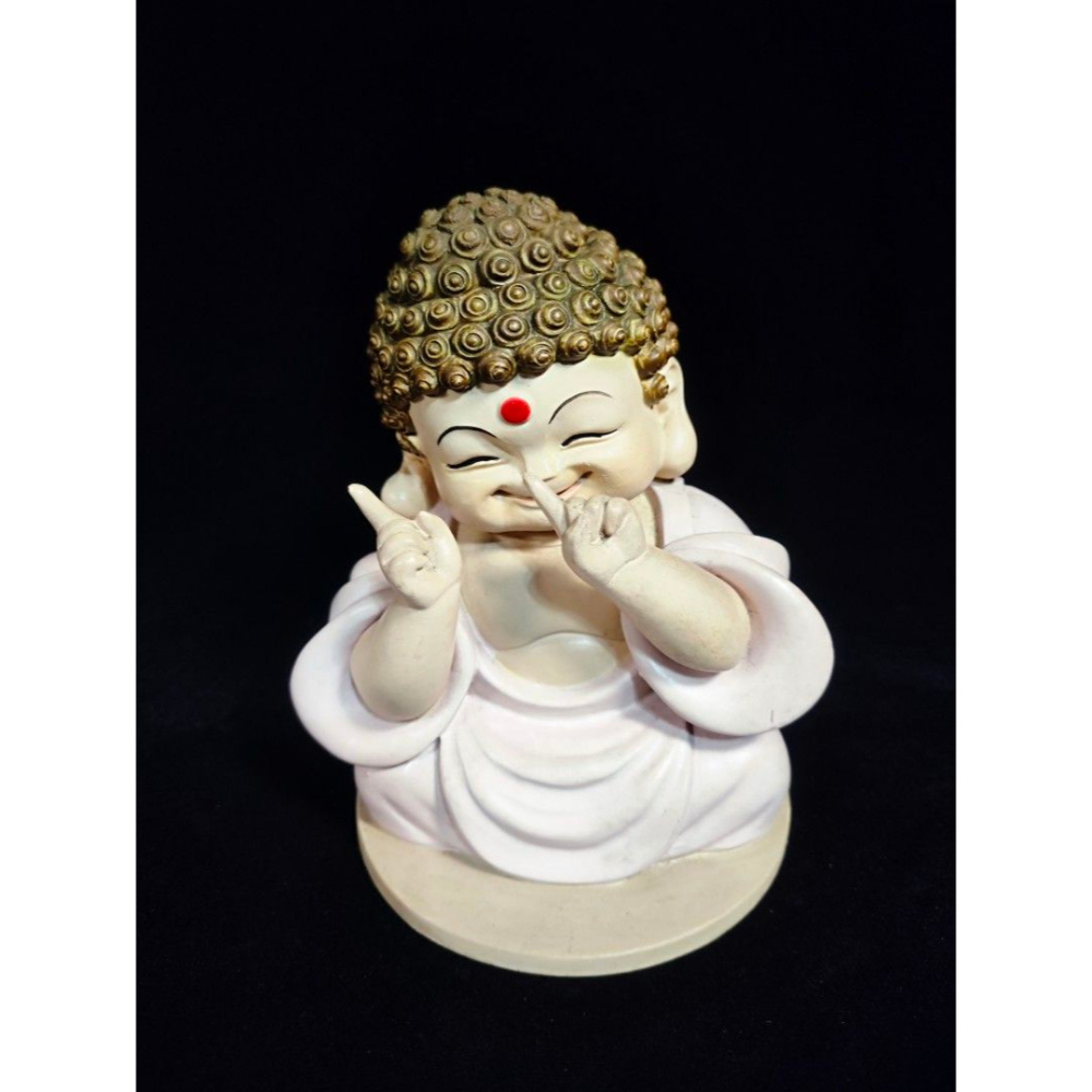 早期樹脂神尊 - 生活如來佛陀（古董/收藏/銅爐/香爐/銅器/擺飾/珍藏/明朝/清朝/藝品）-細節圖5