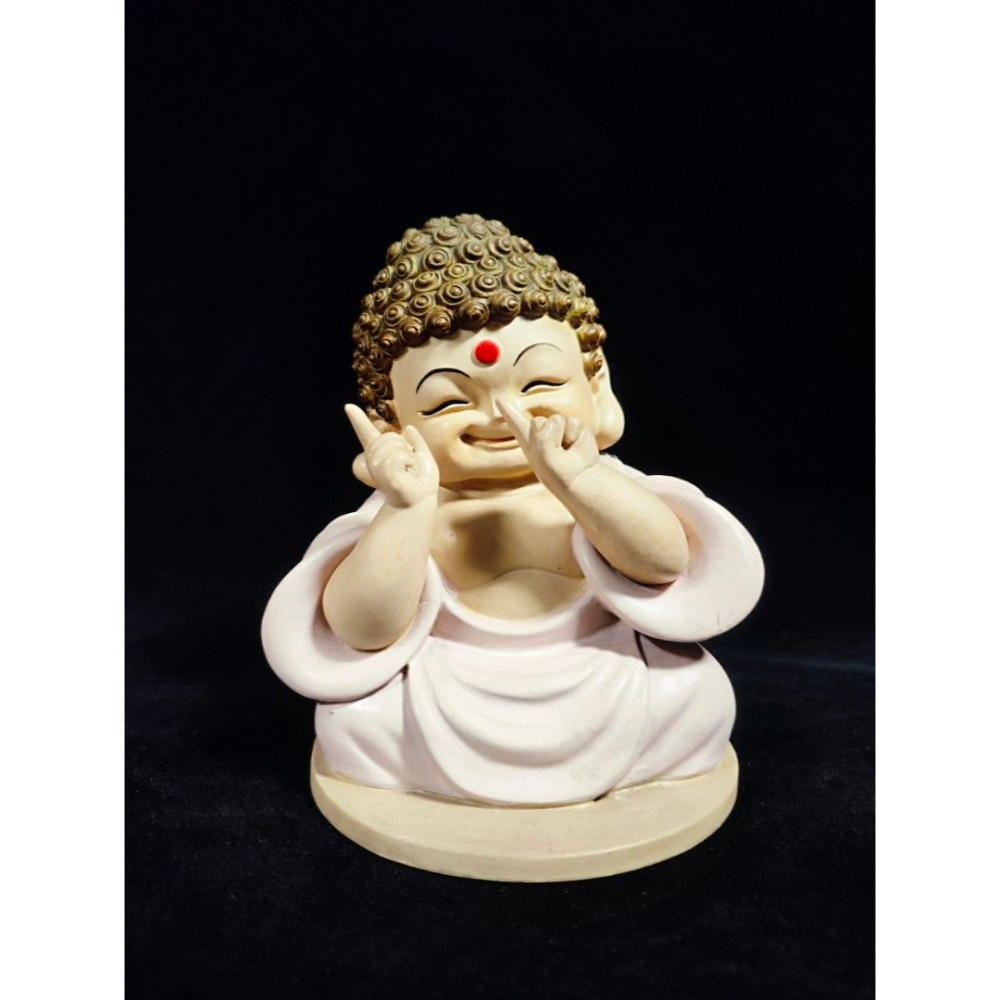 早期樹脂神尊 - 生活如來佛陀（古董/收藏/銅爐/香爐/銅器/擺飾/珍藏/明朝/清朝/藝品）-細節圖6