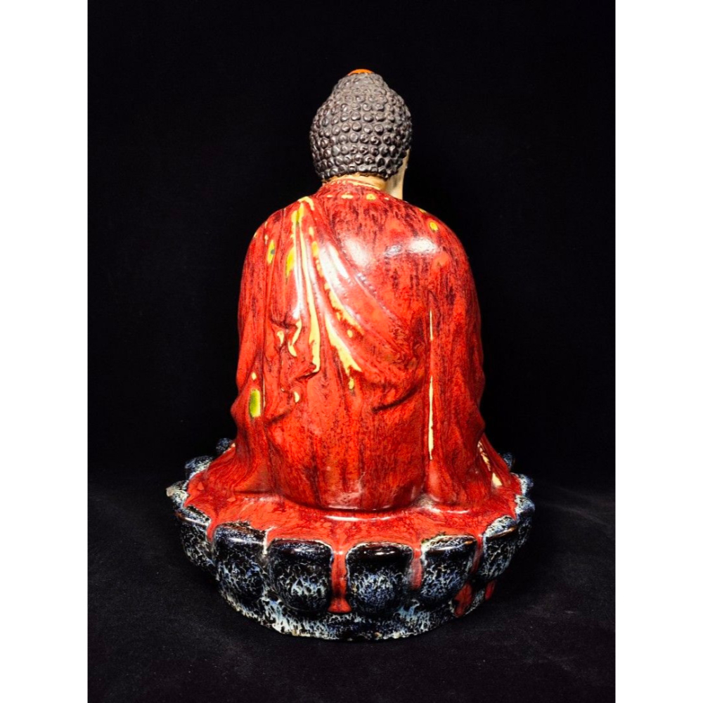 早期石灣陶老件 - 禪心佛陀/釋迦牟尼/佛祖（古董/珍品/收藏/神像/佛像/陶瓷/精品/擺飾/銅爐/瓷器/陶器/藝術）-細節圖5
