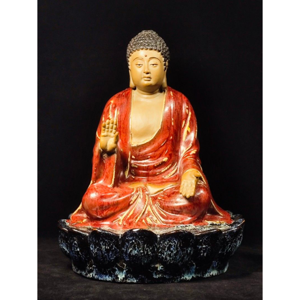 早期石灣陶老件 - 禪心佛陀/釋迦牟尼/佛祖（古董/珍品/收藏/神像/佛像/陶瓷/精品/擺飾/銅爐/瓷器/陶器/藝術）-細節圖10