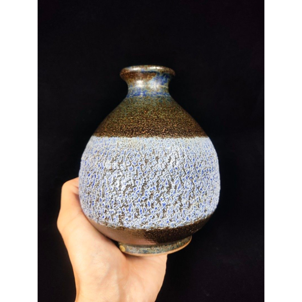 早期古日本美濃燒 - 天目釉荻燒清酒瓶（陶器/瓷器/窯燒/日本/高麗朝鮮）-細節圖6