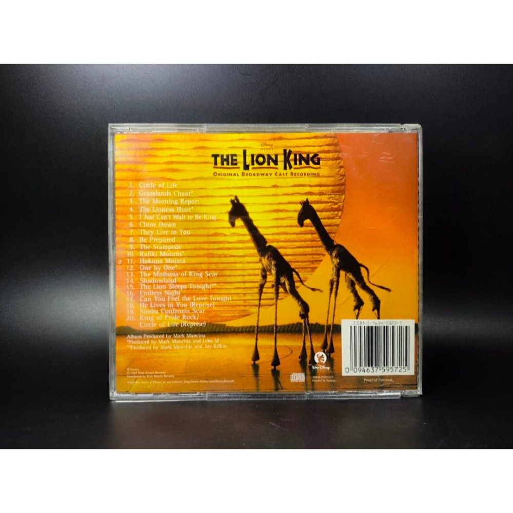 絕版音樂CD - The Lion King/原聲帶/迪士尼(西洋/音樂/CD/卡帶/絕版/錄音帶）-細節圖2