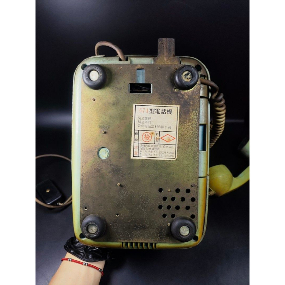早期日本古董電話 - 民75年日式投幣輪盤古董電話（文青/復古/擺飾/裝飾/道具/古物/電影/收藏）-細節圖6