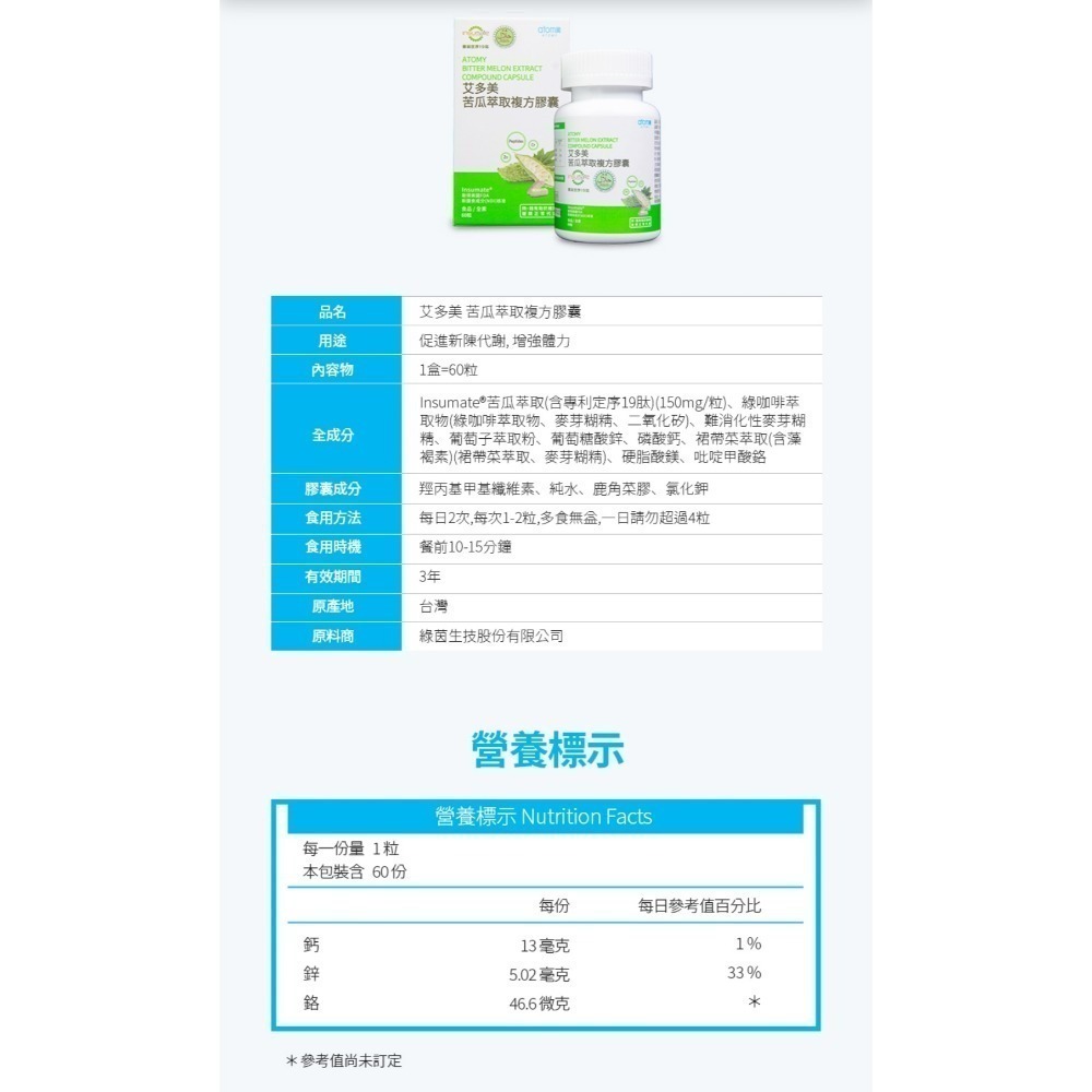 艾多美苦瓜胜肽60粒✅台灣官網公司貨-細節圖7