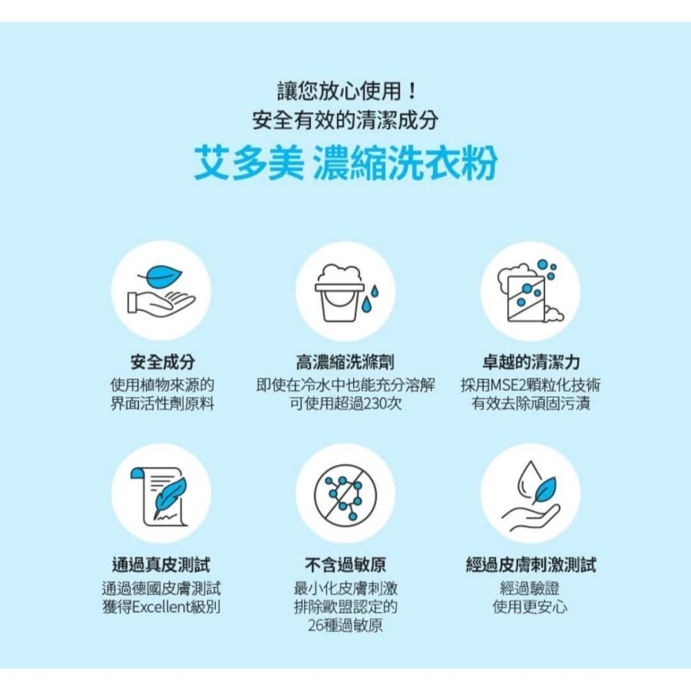 🎽👔艾多美濃縮洗衣粉👗🧥台灣官網公司貨-細節圖2