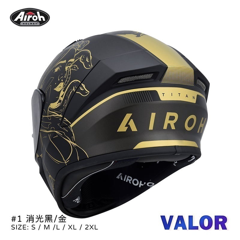 ✧上頂安全帽✧🔥打折or MT頭套🔥 義大利Airoh VALOR 最輕全罩安全帽 最涼感全罩安全帽 #1彩繪-細節圖3