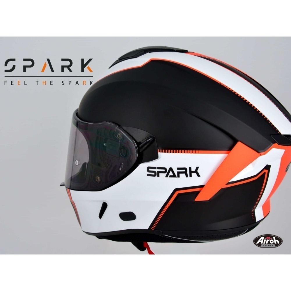 ✧上頂安全帽✧🔥打折or MT頭套🔥Airoh SPARK #2彩繪 義大利全罩式安全帽 台灣頭型 隱藏藍芽線設計-細節圖3