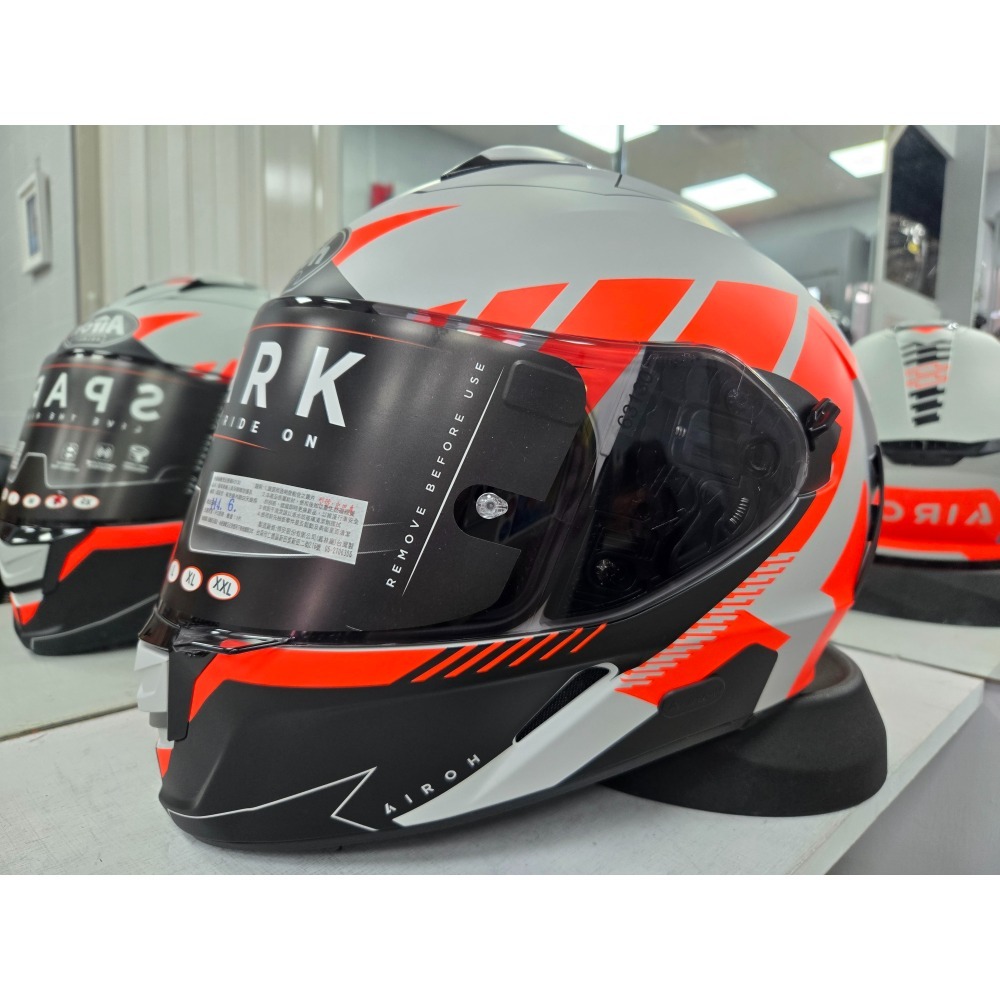 ✧上頂安全帽✧🔥打折or MT頭套🔥Airoh SPARK #8彩繪 義大利全罩式安全帽 台灣頭型 隱藏藍芽線設計-規格圖8