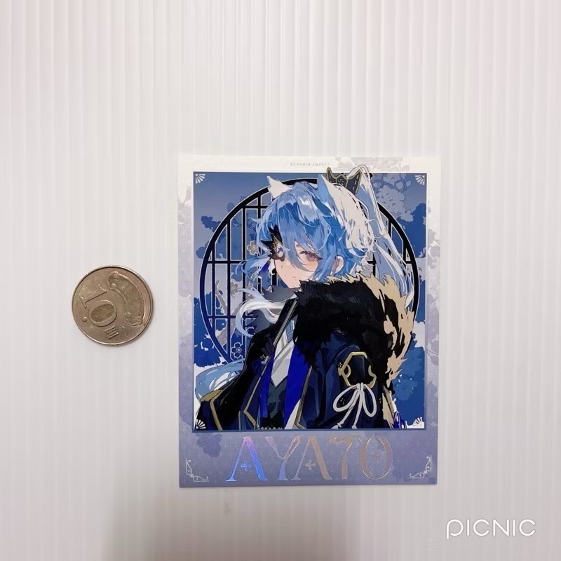現貨🎐風精靈🎐原神同人｜神里綾人 神里綾華 稻妻 拍立得 明信片 徽章 透卡 郵票 鐳射票 原神周邊 原神週邊-規格圖2