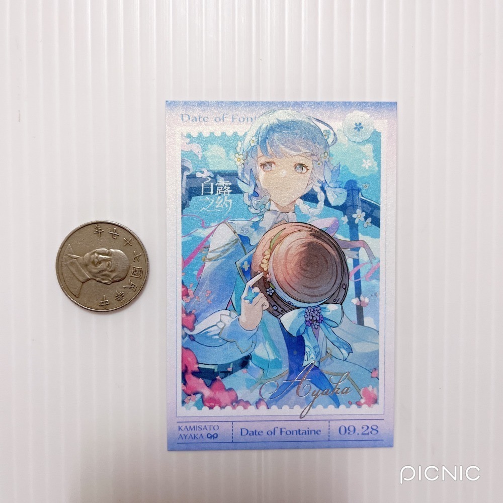 現貨🎐風精靈🎐原神同人｜神里綾人 神里綾華 稻妻 拍立得 明信片 徽章 透卡 郵票 鐳射票 原神周邊 原神週邊-規格圖2