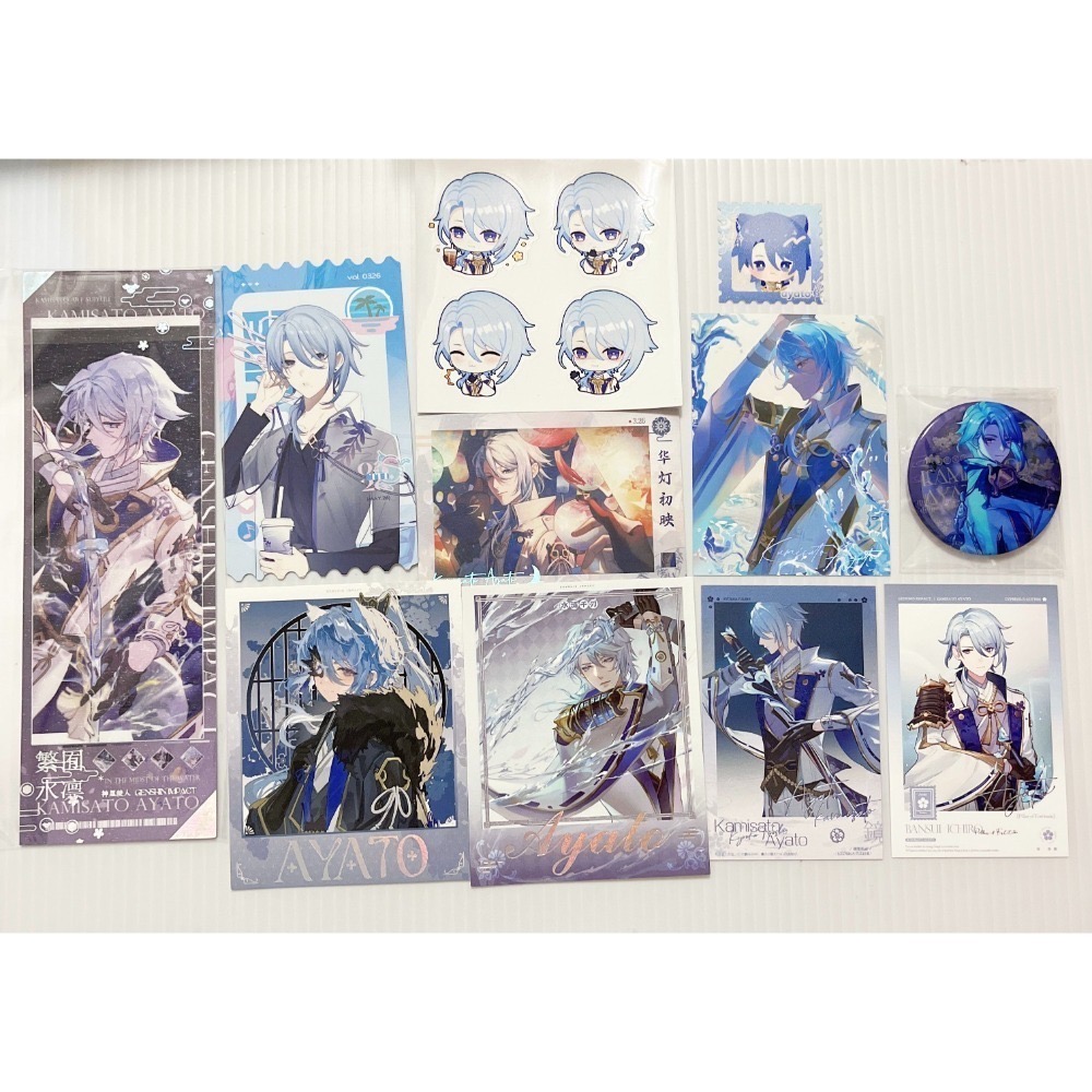 現貨🎐風精靈🎐原神同人｜神里綾人 神里綾華 稻妻 拍立得 明信片 徽章 透卡 郵票 鐳射票 原神周邊 原神週邊-規格圖2