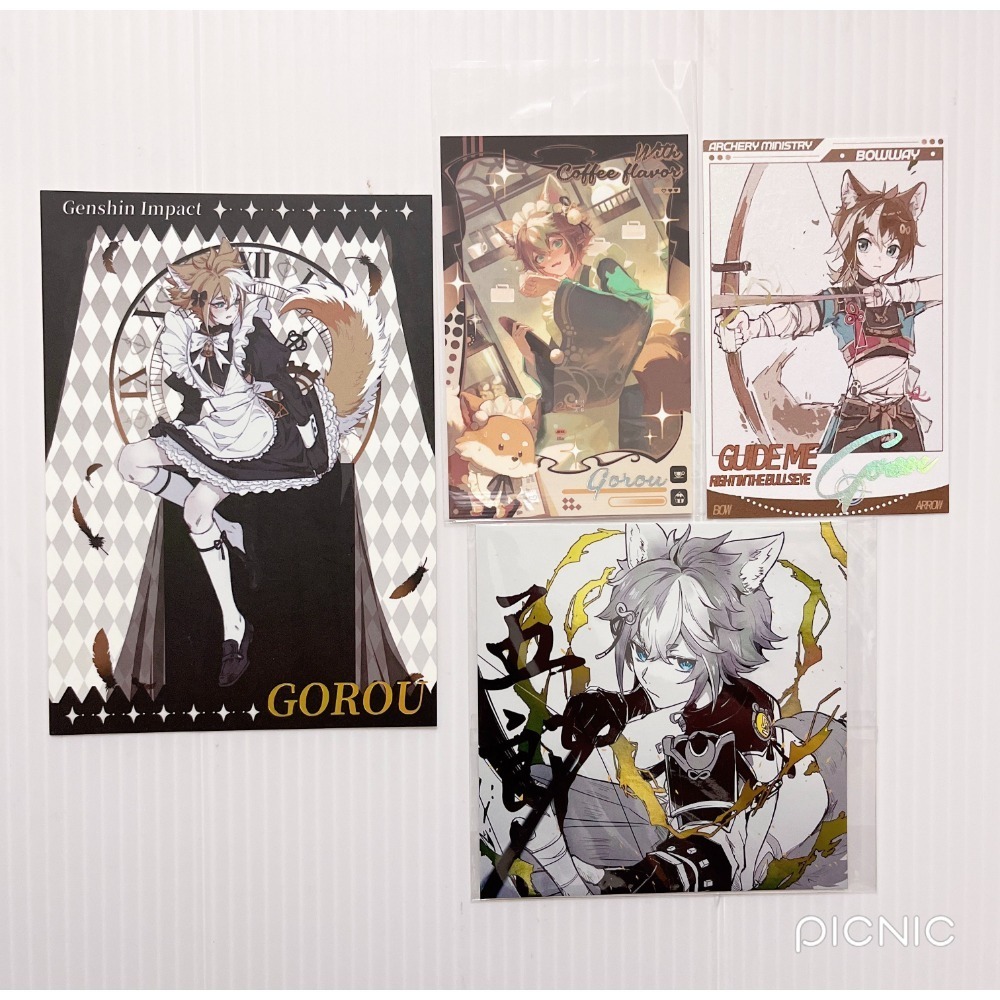 現貨🎐風精靈🎐原神同人｜迪盧克 凱亞 五郎 戴因斯雷布 拍立得 明信片 透卡 徽章 小麻將 原神周邊 原神週邊-規格圖2