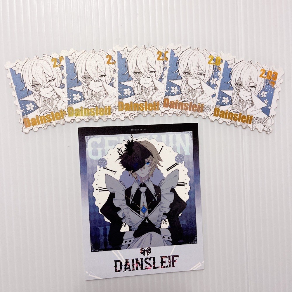 現貨🎐風精靈🎐原神同人｜迪盧克 凱亞 五郎 戴因斯雷布 拍立得 明信片 透卡 徽章 小麻將 原神周邊 原神週邊-規格圖2