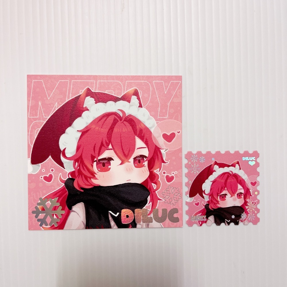 現貨🎐風精靈🎐原神同人｜迪盧克 凱亞 五郎 戴因斯雷布 拍立得 明信片 透卡 徽章 小麻將 原神周邊 原神週邊-規格圖2